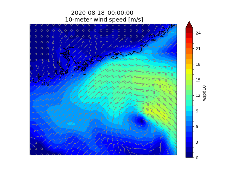 Animation of simulated rapid intensification.