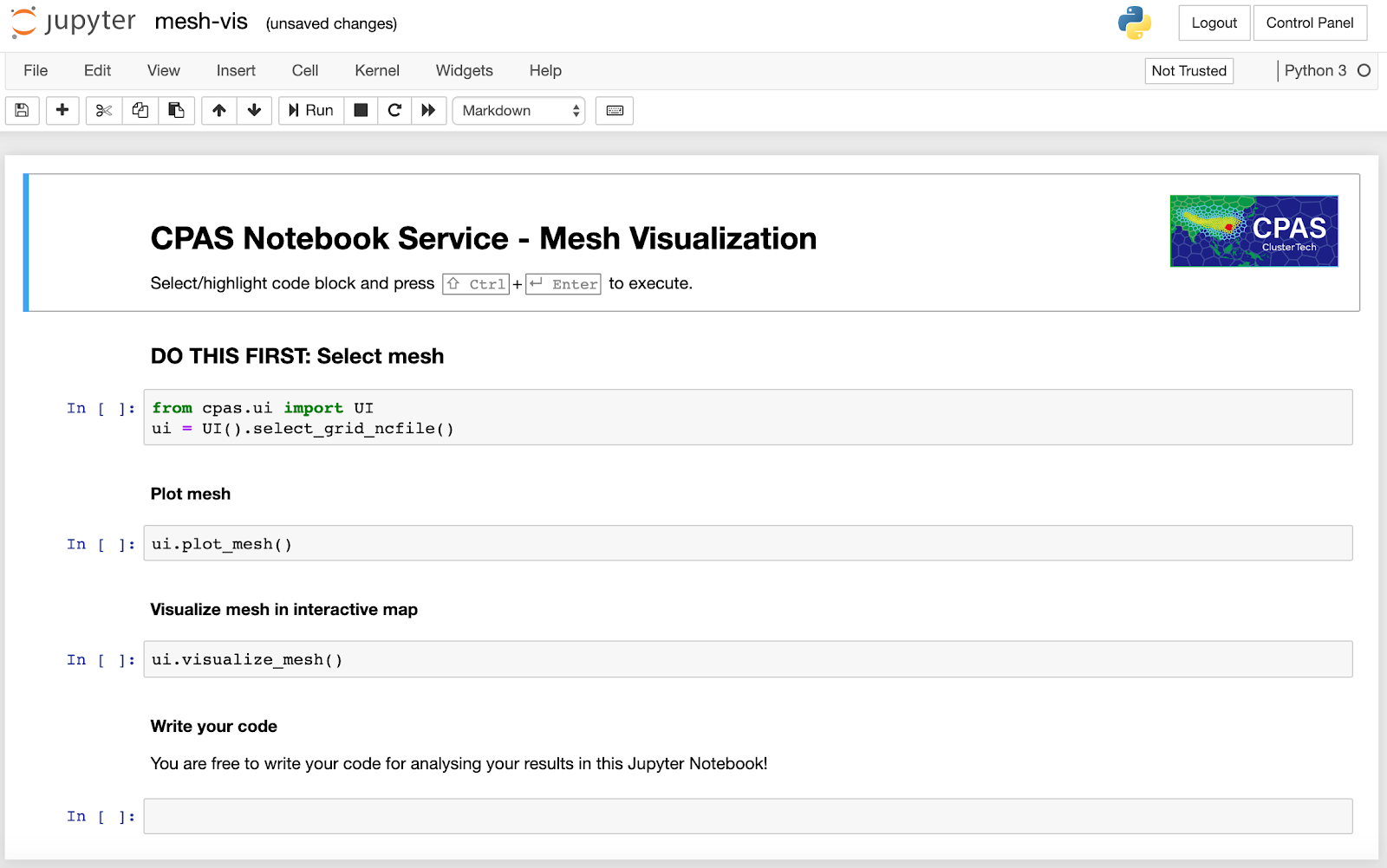 Mesh visualization