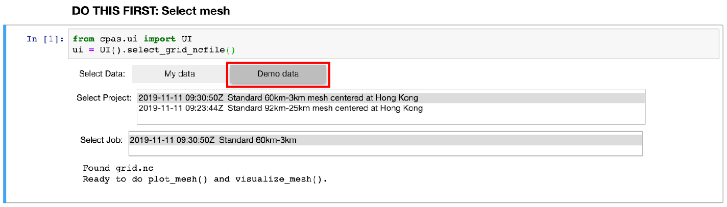 Mesh visualization