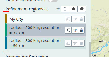 Screenshot of color indicator for resolutions
